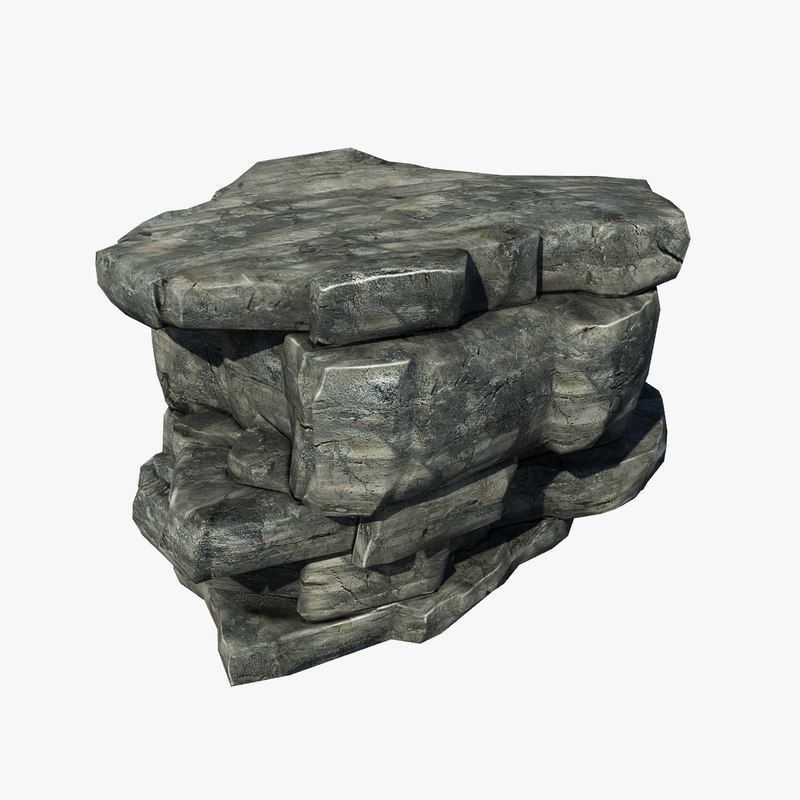 Rocky Cliff Low-poly 3D model_4
