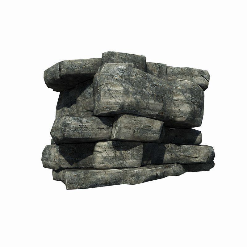 Rocky Cliff Low-poly 3D model_1