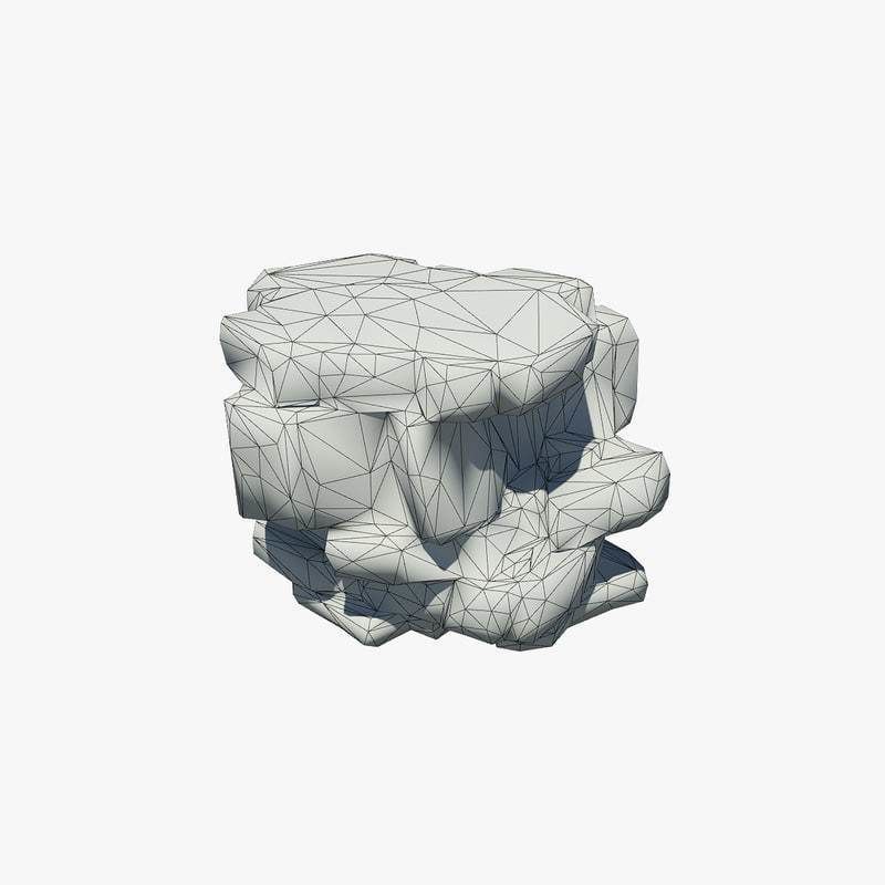 Rocky Cliff Low-poly 3D model_7