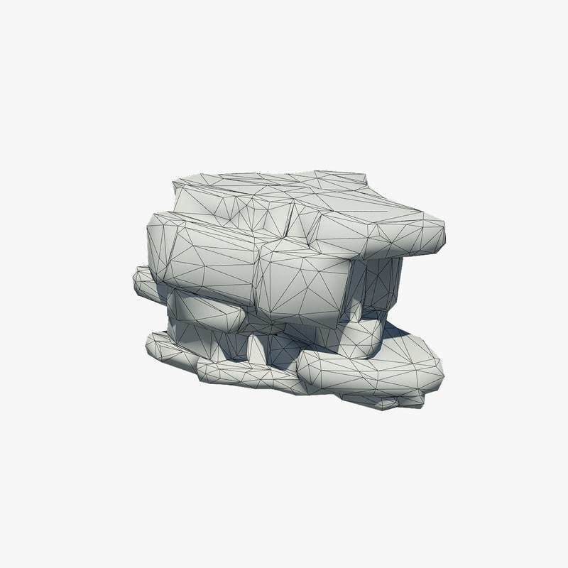 Rocky Cliff Low-poly 3D model_8