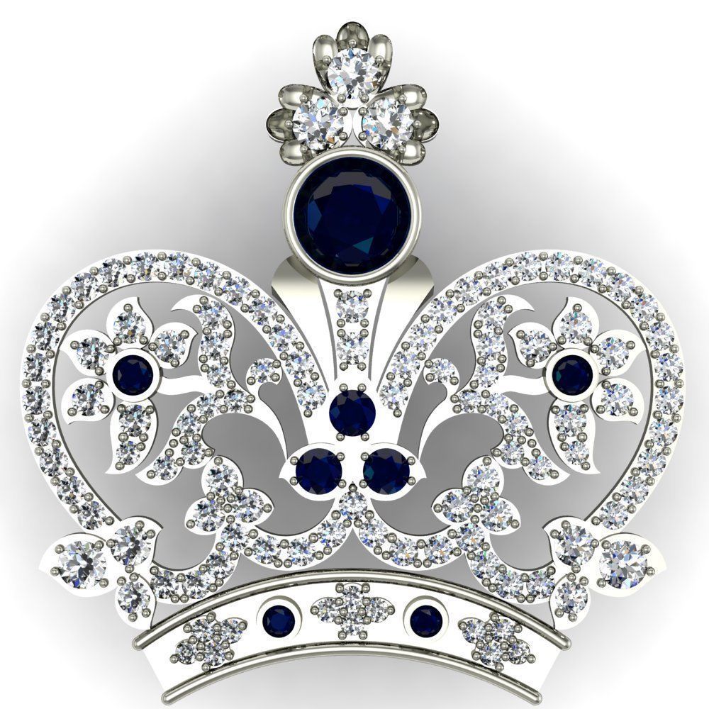 pendant crown  3D print model_1