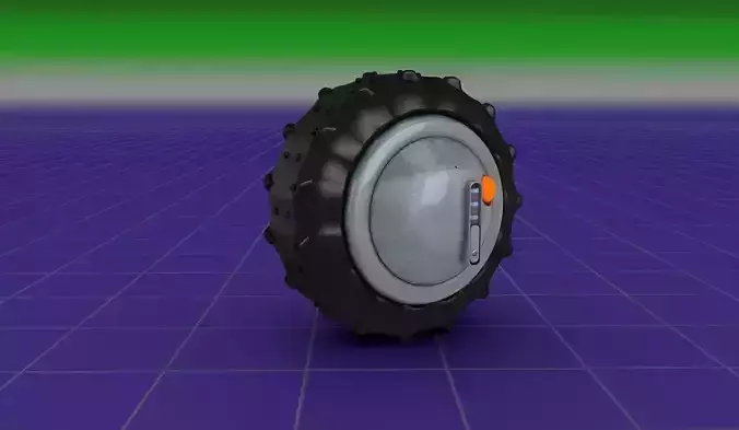 Futuristic Bike Wheel 3D model