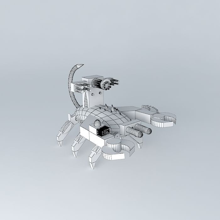 robot scorpion Free 3D model_4