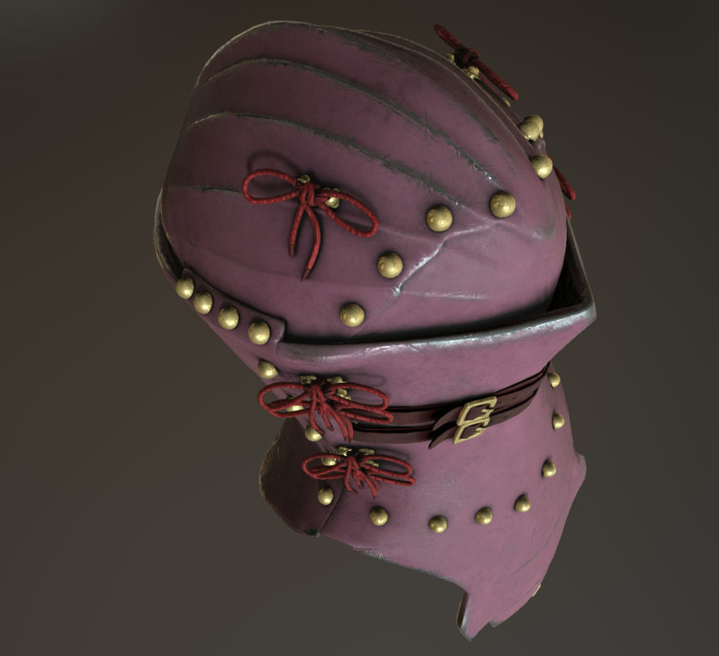 Roses Stechhelm Low-poly 3D model_7