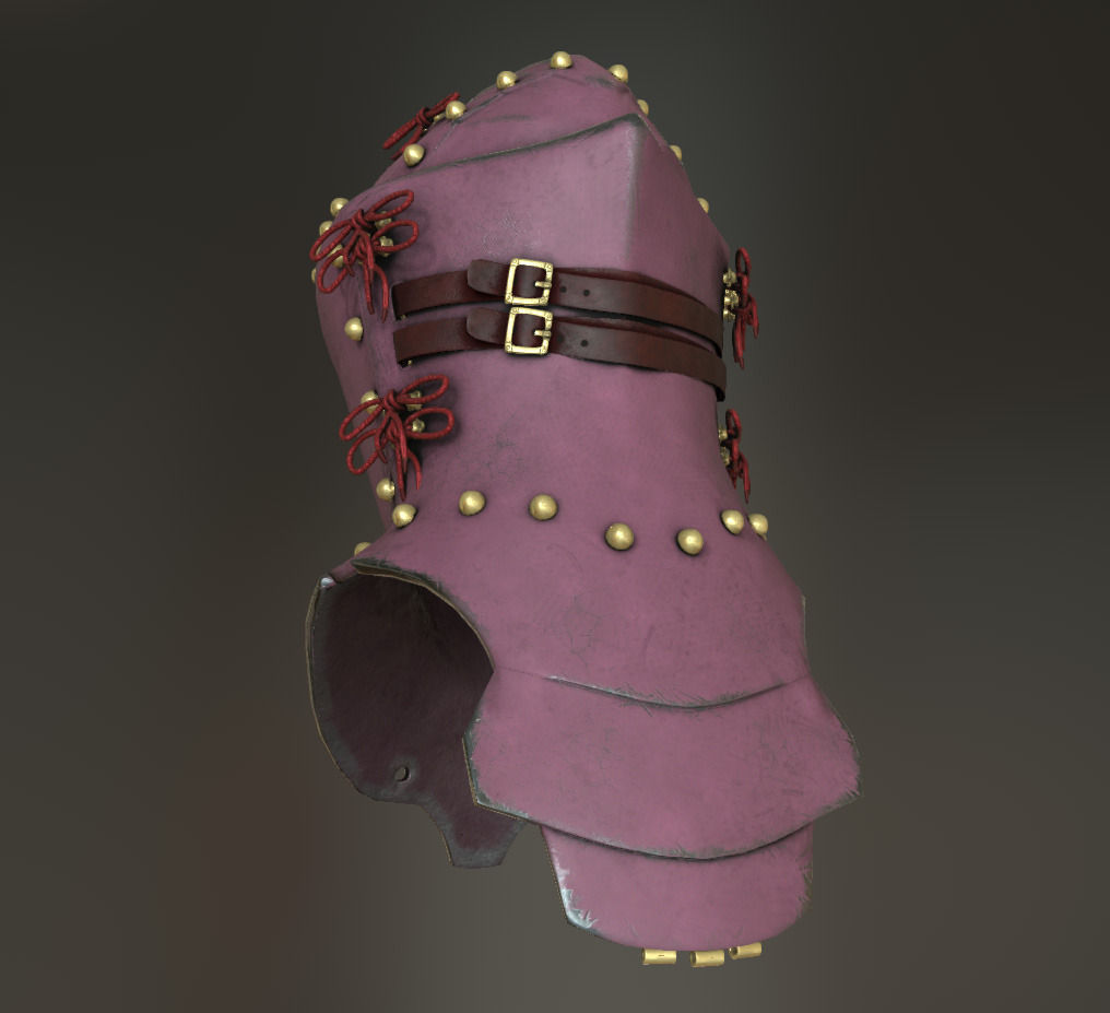 Roses Stechhelm Low-poly 3D model_6