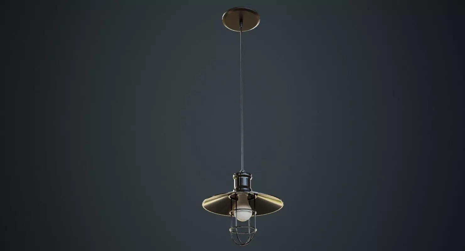 Hanging Lamp 3A Low-poly 3D model_0