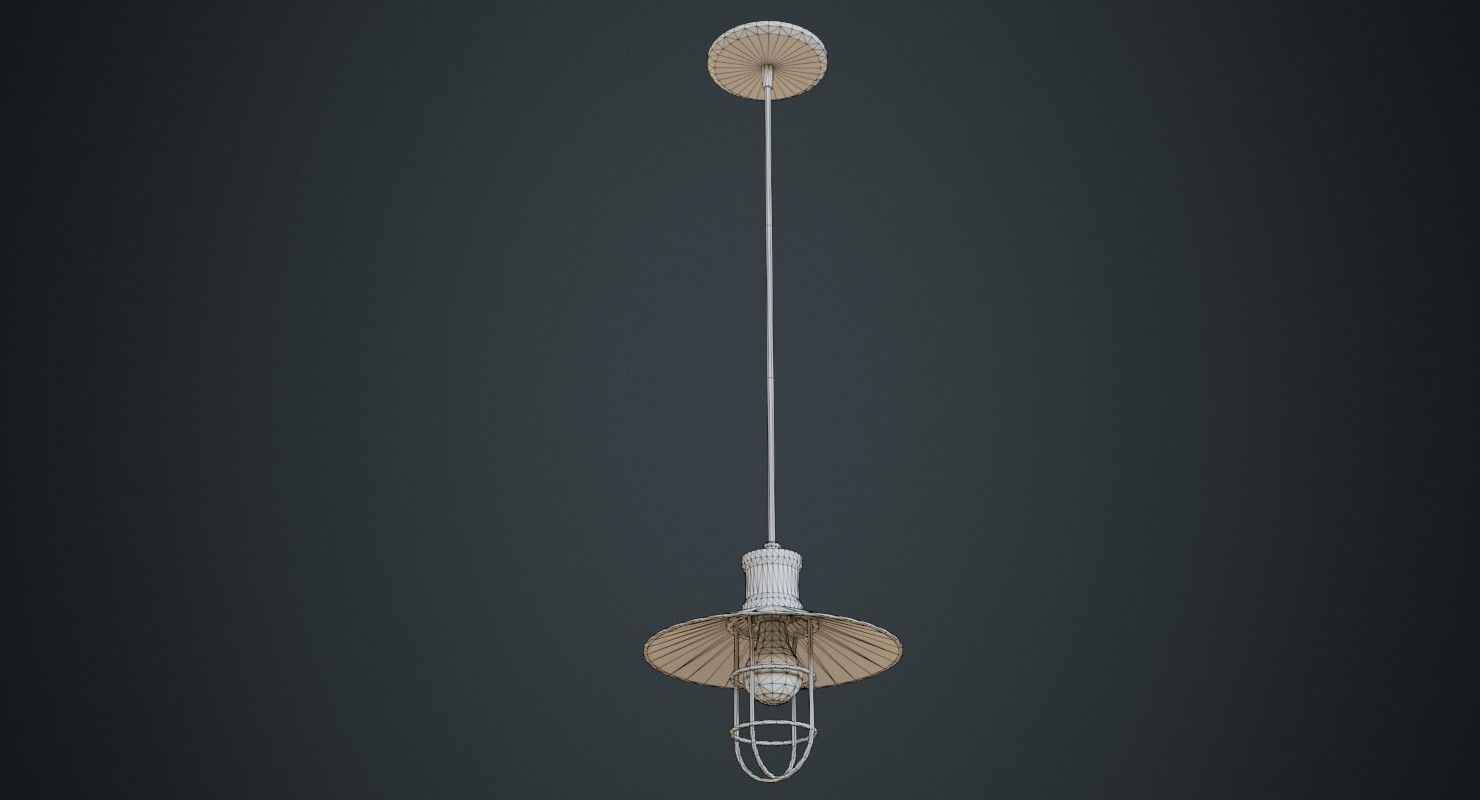 Hanging Lamp 3A Low-poly 3D model_5