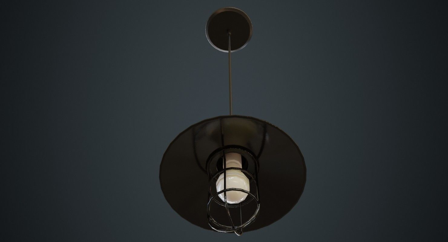 Hanging Lamp 3A Low-poly 3D model_2