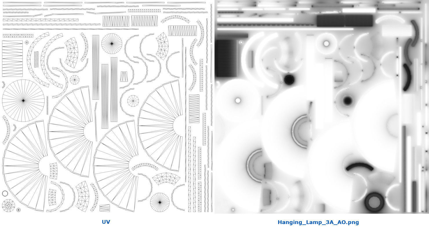 Hanging Lamp 3A Low-poly 3D model_6