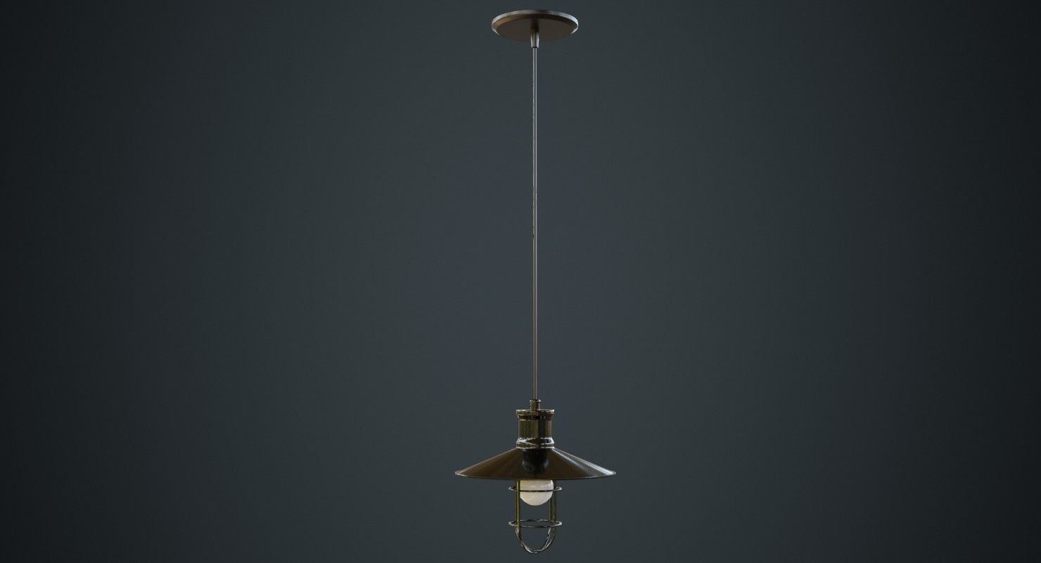 Hanging Lamp 3A Low-poly 3D model_1