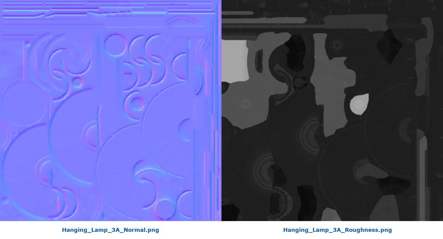 Hanging Lamp 3A Low-poly 3D model_8