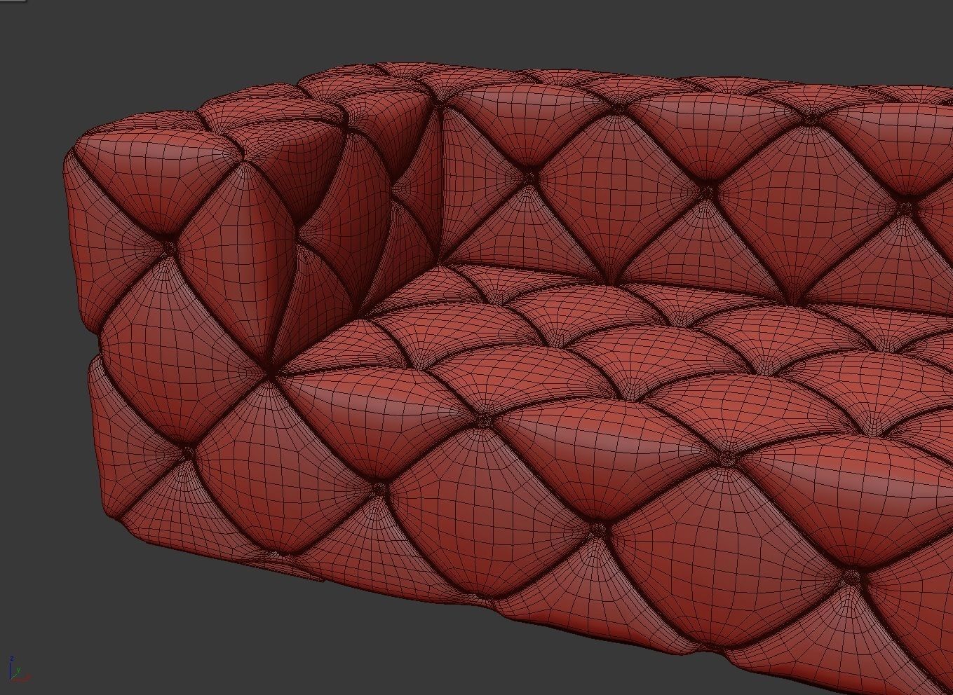 Sofa set 2 checkered 3D model_5