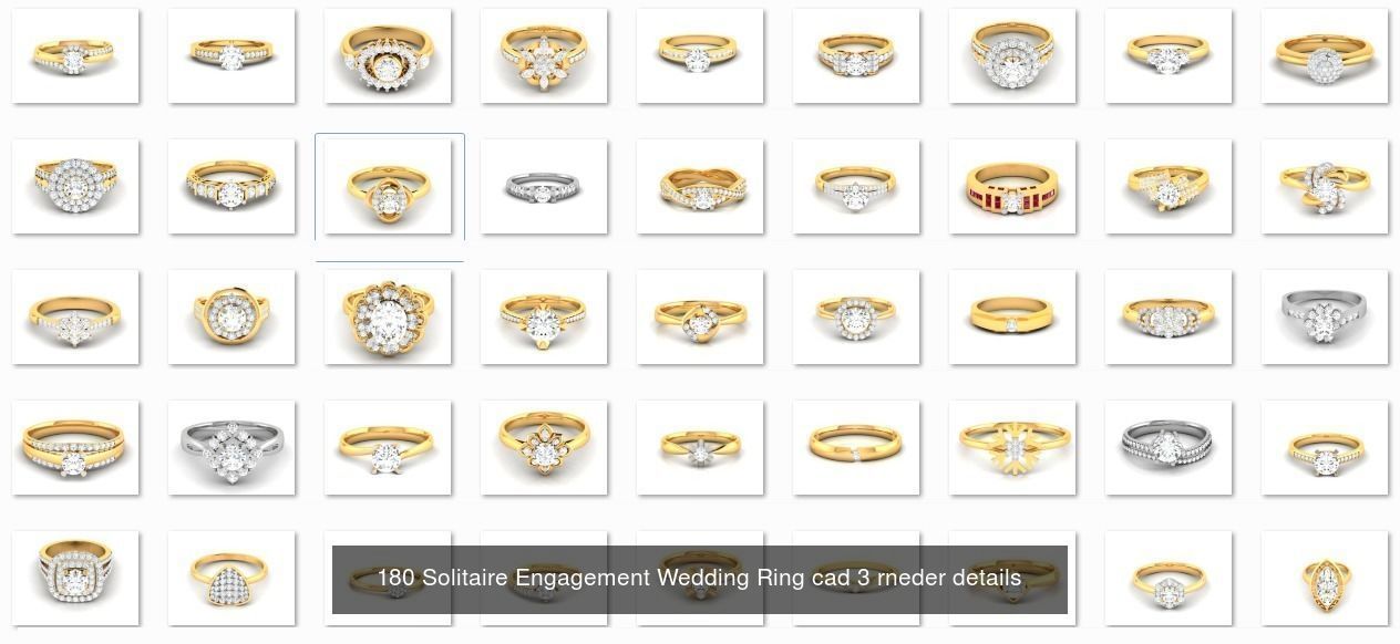 1000 Women ring 3dm stl render detail 3D print model 3D Model Collection_5
