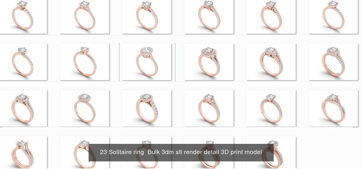 1000 Women ring 3dm stl render detail 3D print model 3D Model Collection_1