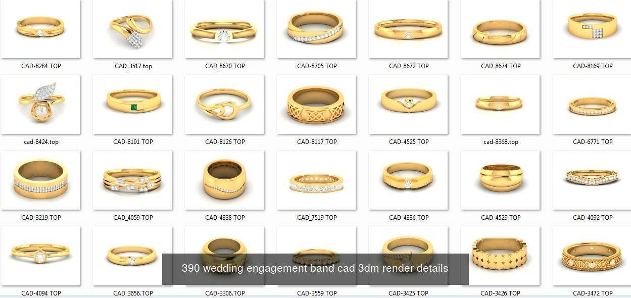 1000 Women ring 3dm stl render detail 3D print model 3D Model Collection_6