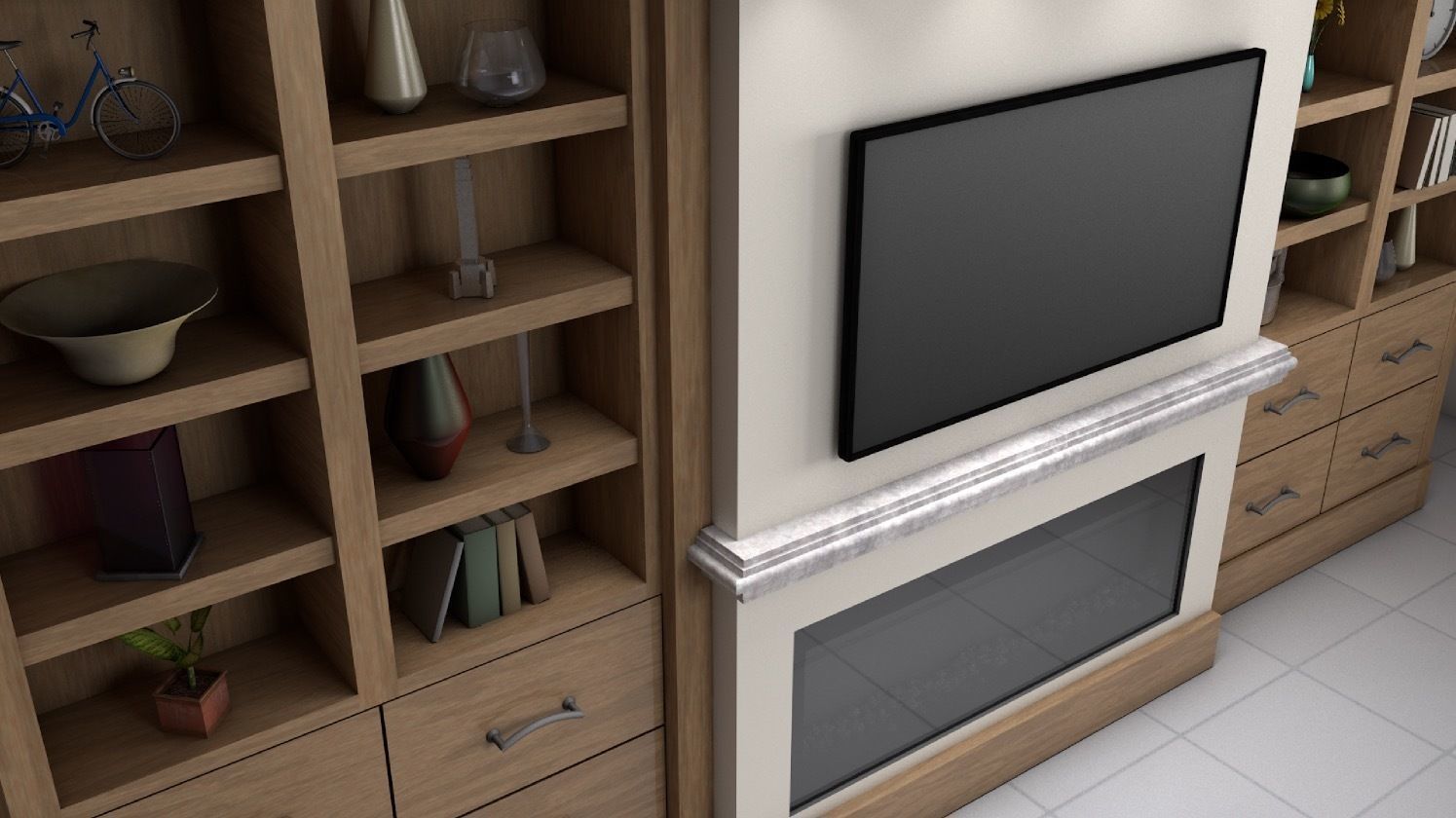 Entertainment Center 3D model_5