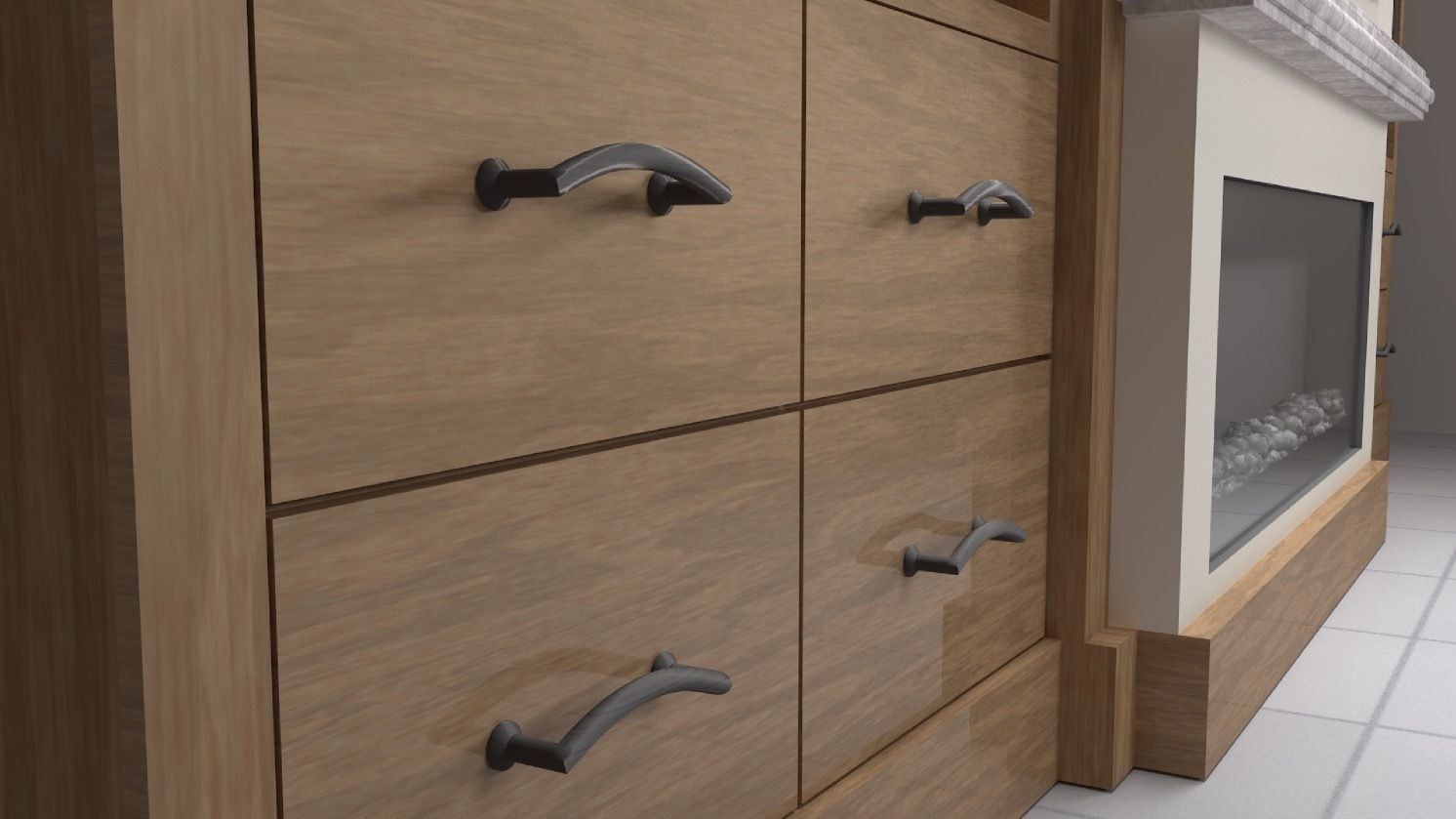 Entertainment Center 3D model_2