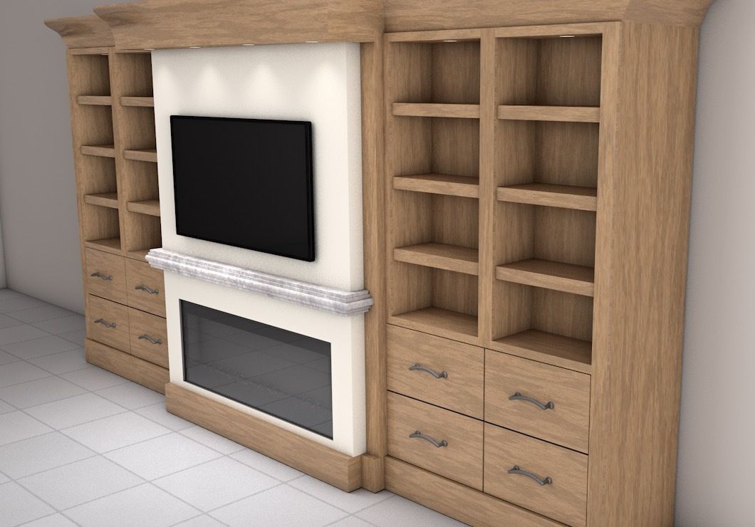 Entertainment Center 3D model_4