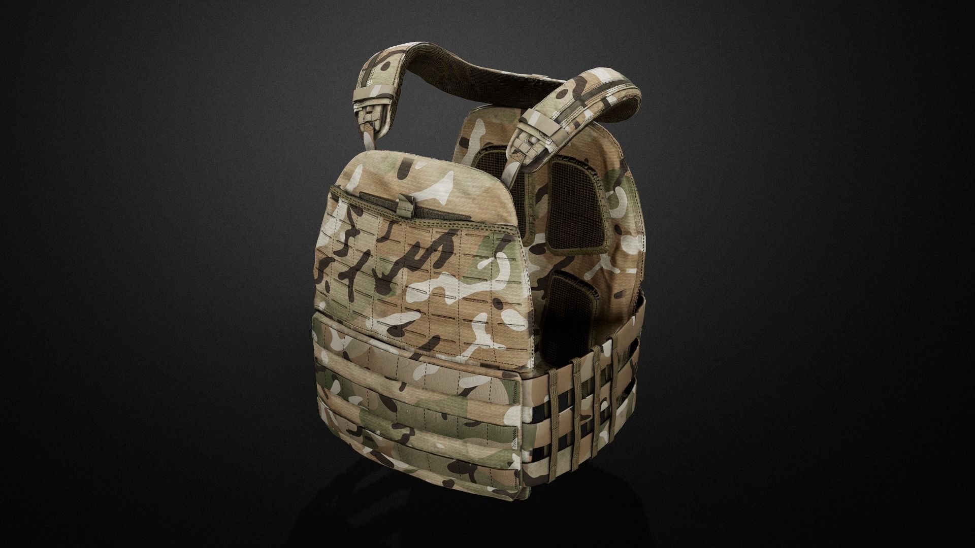 TAC-TEC Vest Low-poly 3D model_6
