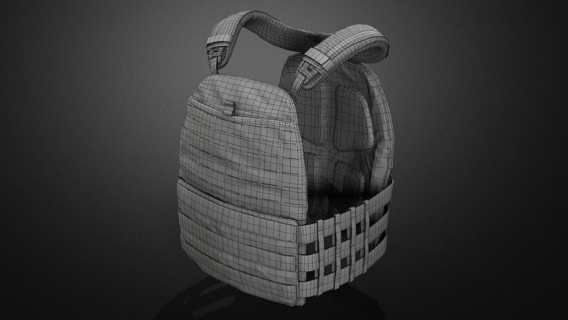 TAC-TEC Vest Low-poly 3D model_12