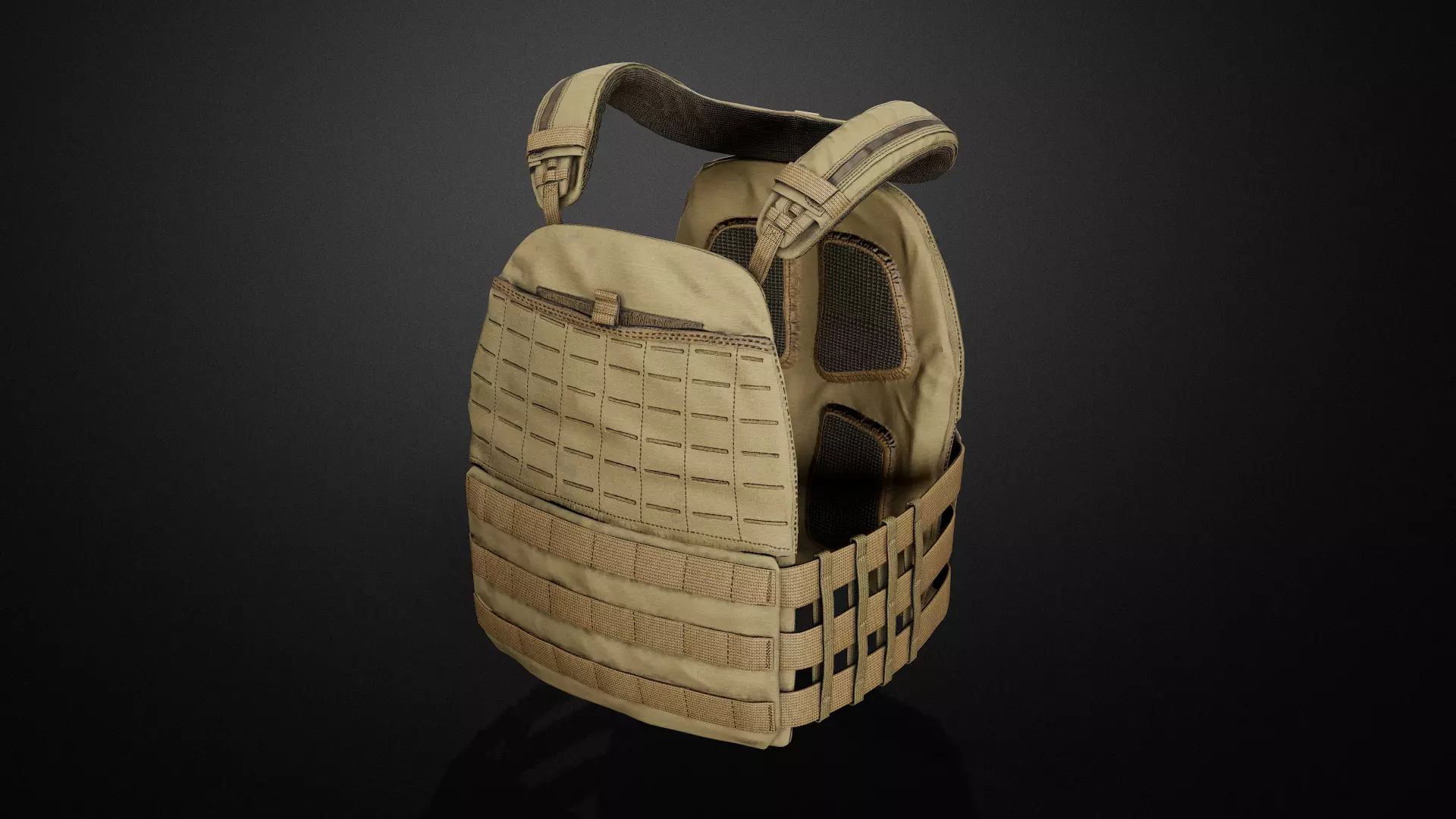 TAC-TEC Vest Low-poly 3D model_0