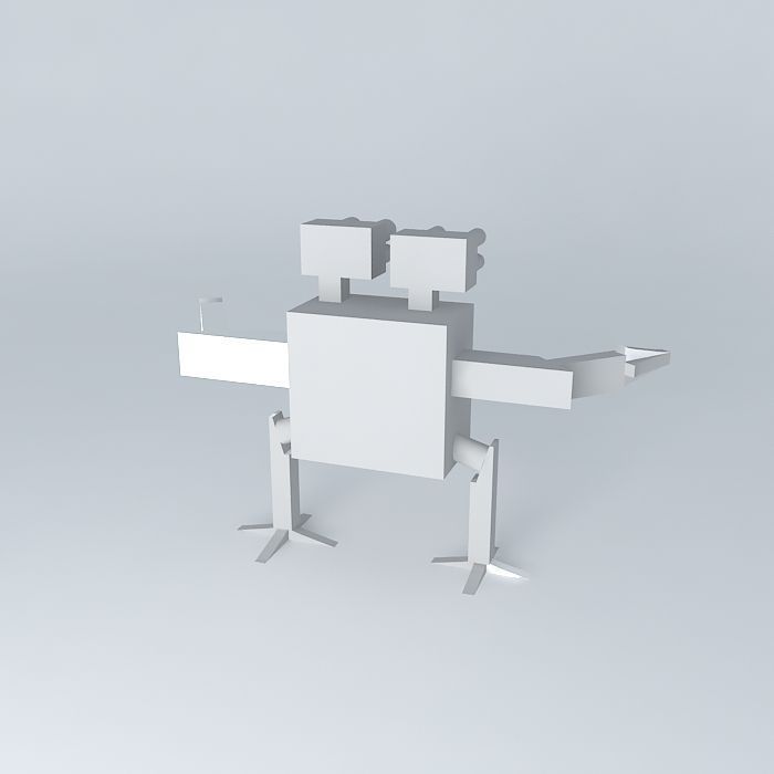 walker robot with eyes Free 3D model_1