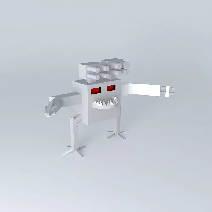 walker robot with eyes Free 3D model_0