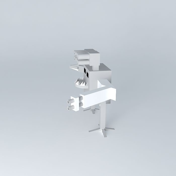 walker robot with eyes Free 3D model_2