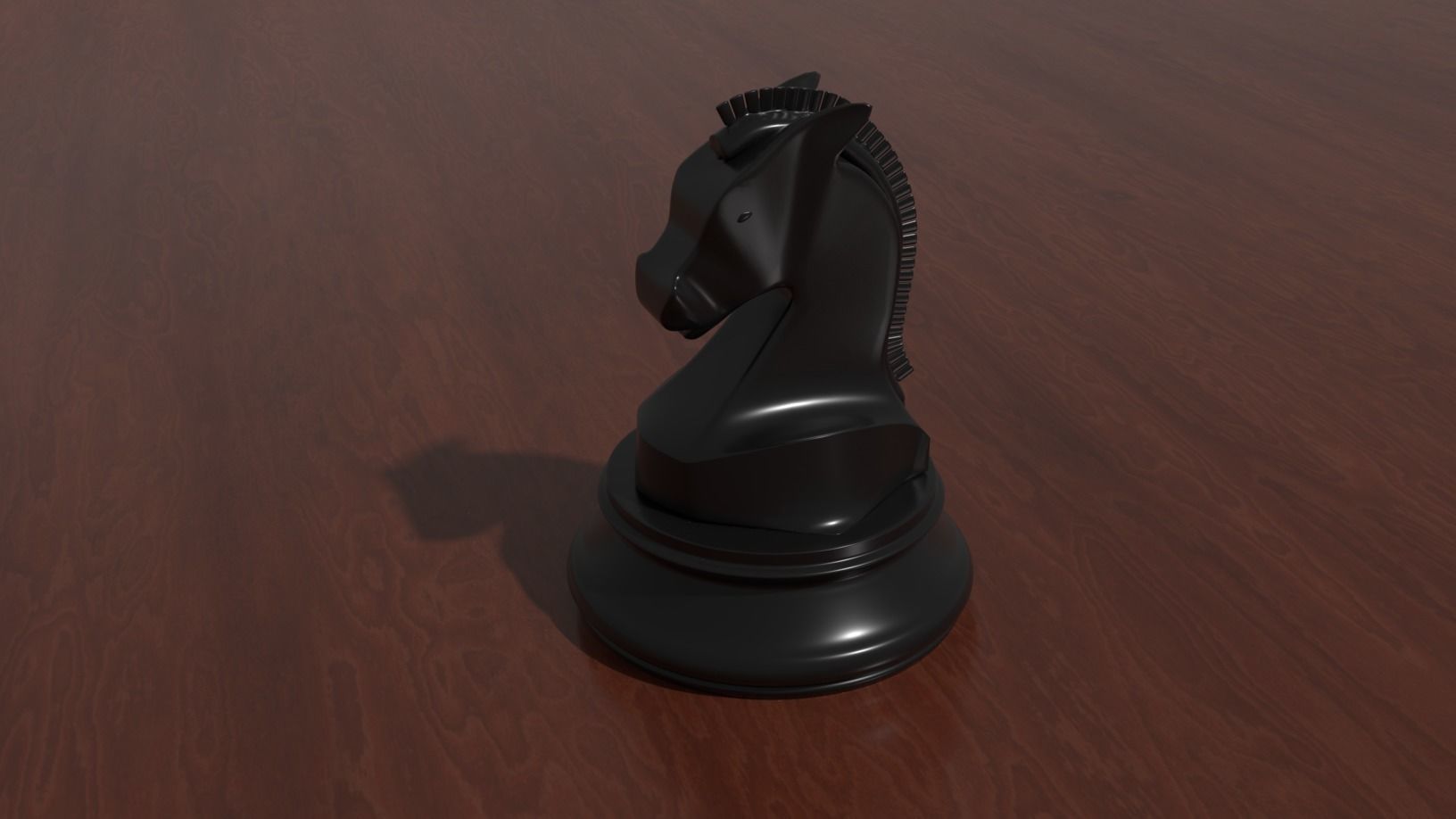 Chess Board with detailed Pieces Free 3D model_1
