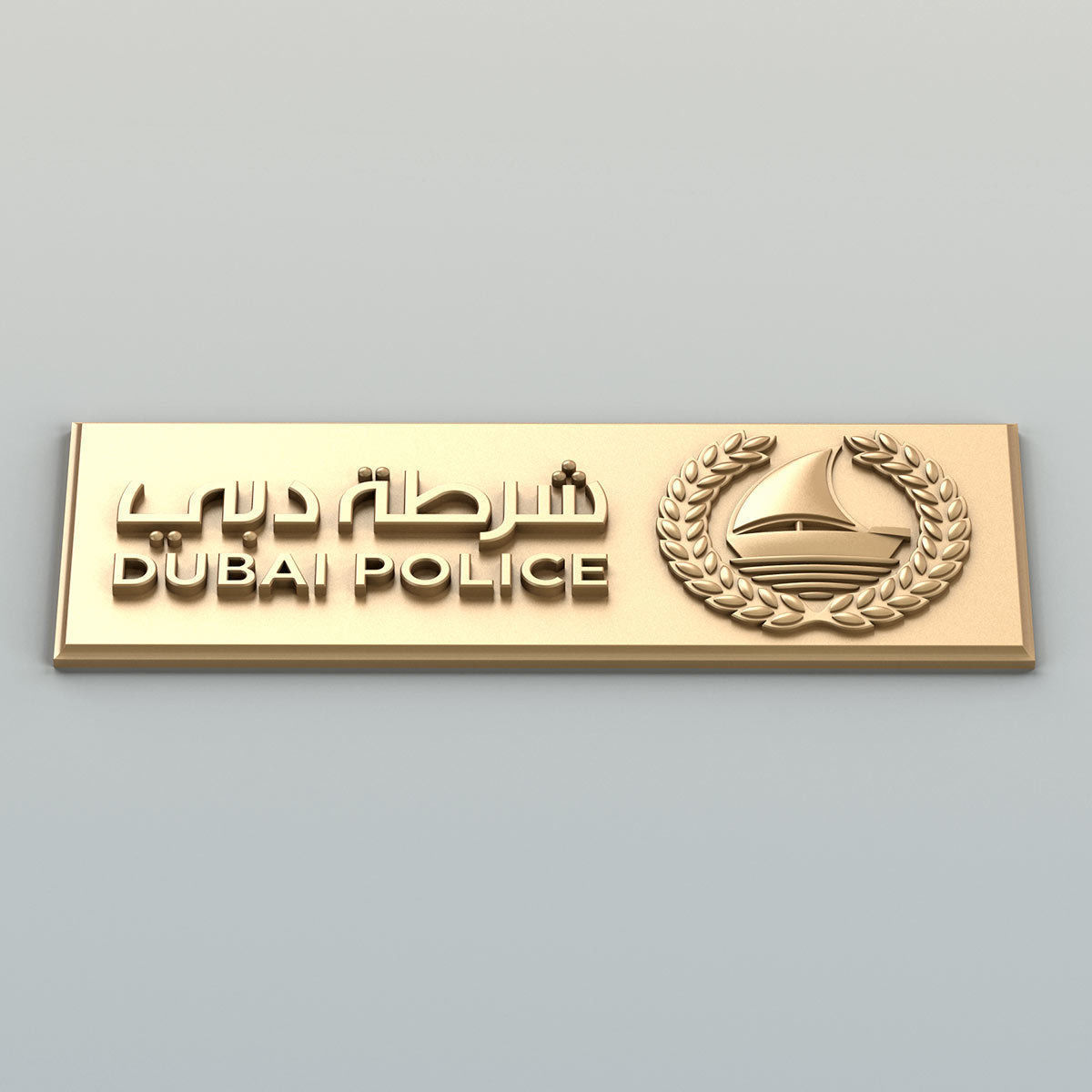Dubai city Police emblem 3D model_8