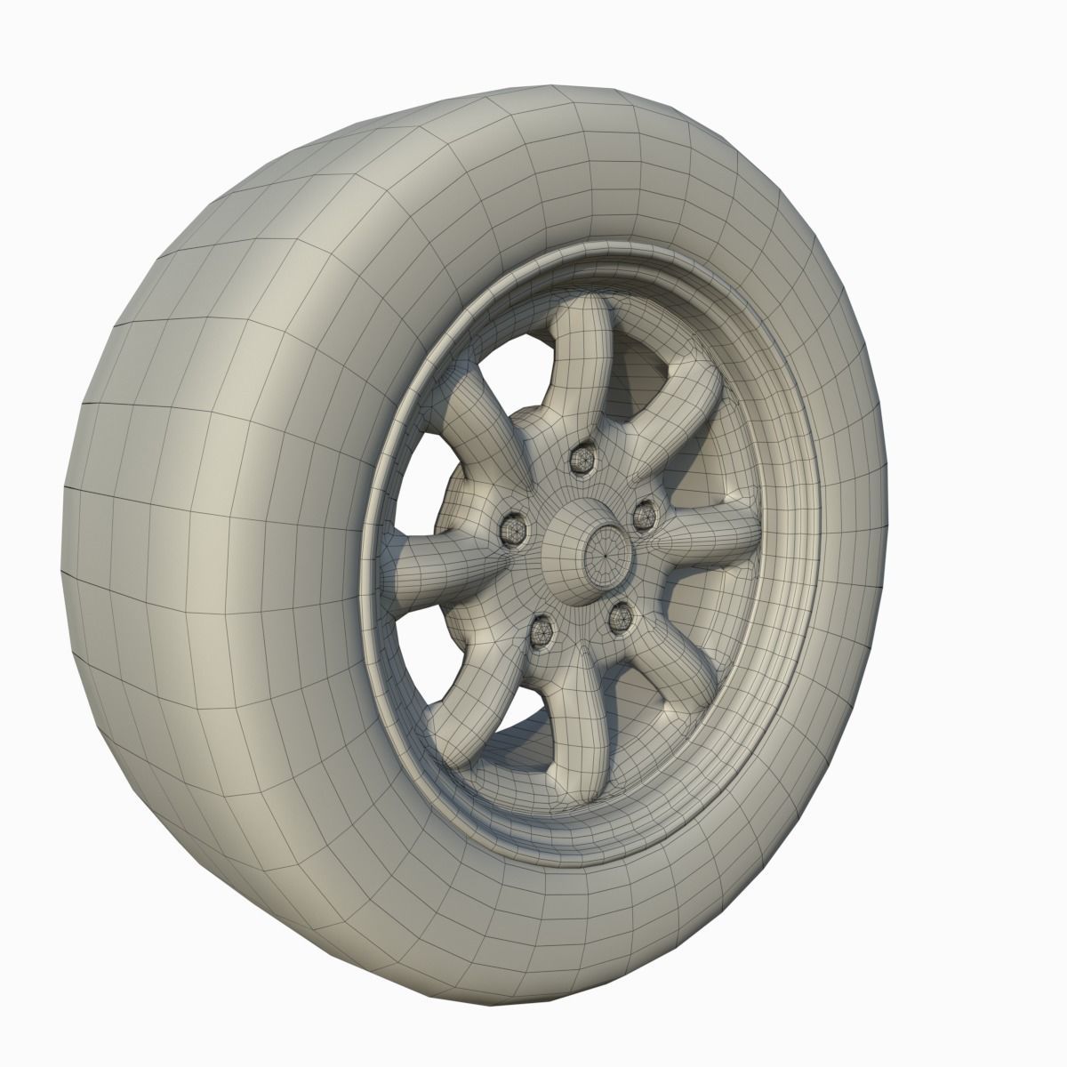 Classic wheel R15 3D model_5