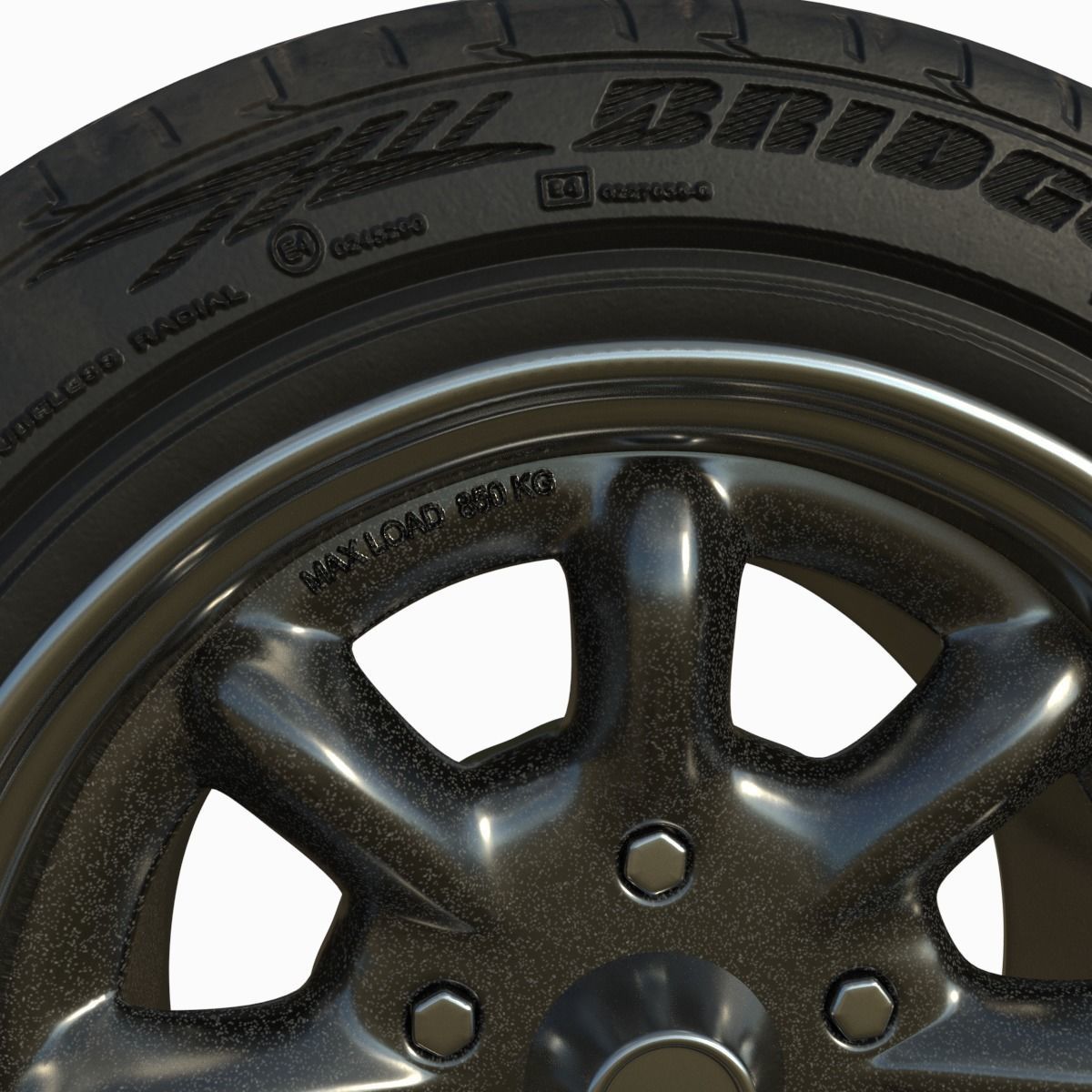 Classic wheel R15 3D model_3
