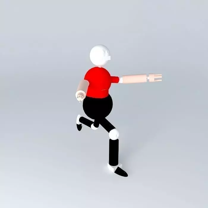 giant person running Free 3D model
