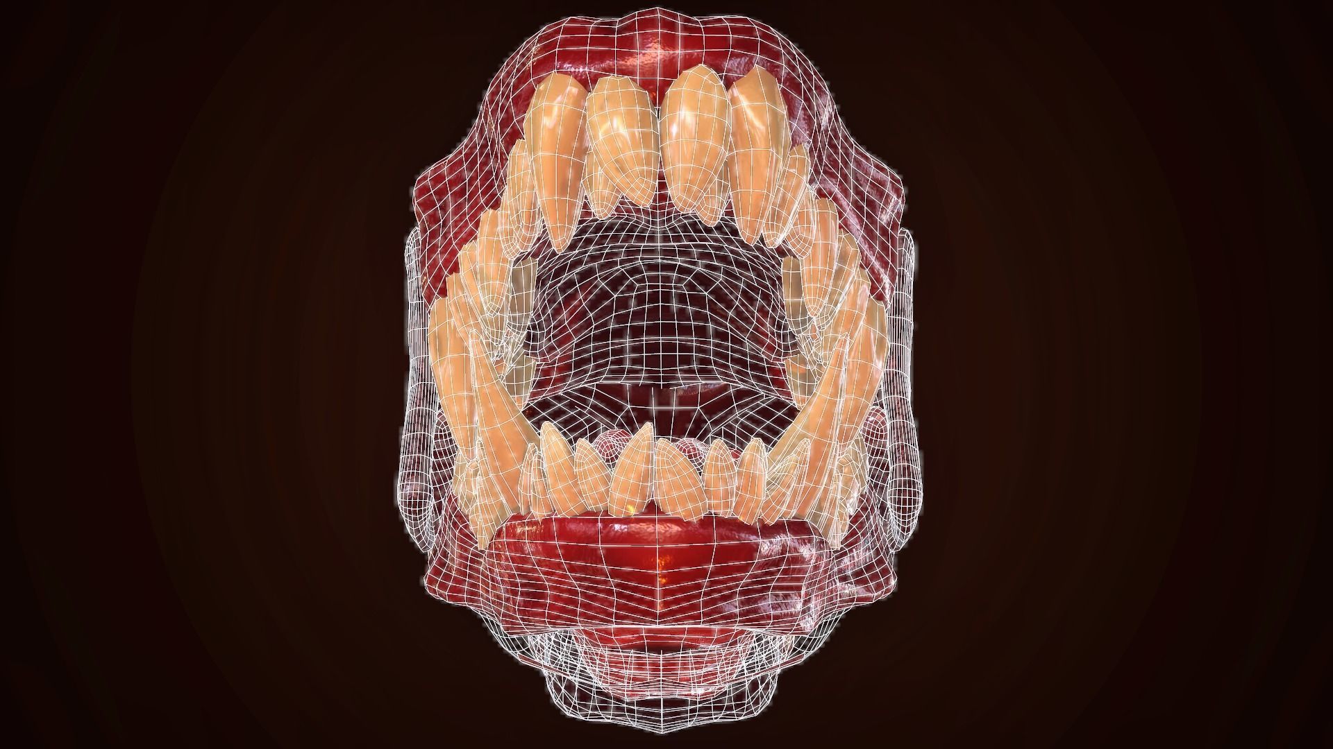 Dragon Teeth-Mouth Low-poly 3D model_12