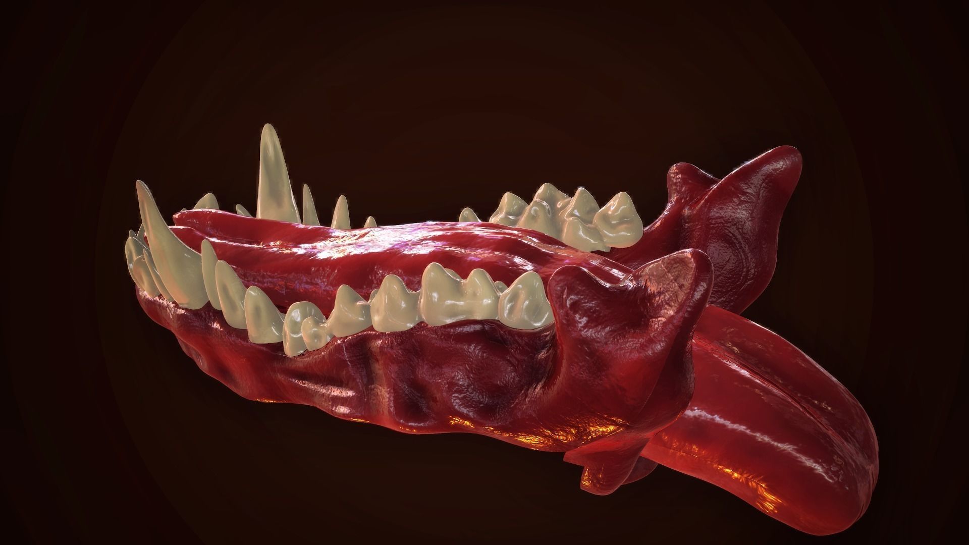 Dragon Teeth-Mouth Low-poly 3D model_7