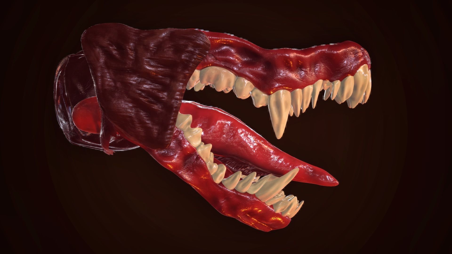 Dragon Teeth-Mouth Low-poly 3D model_5