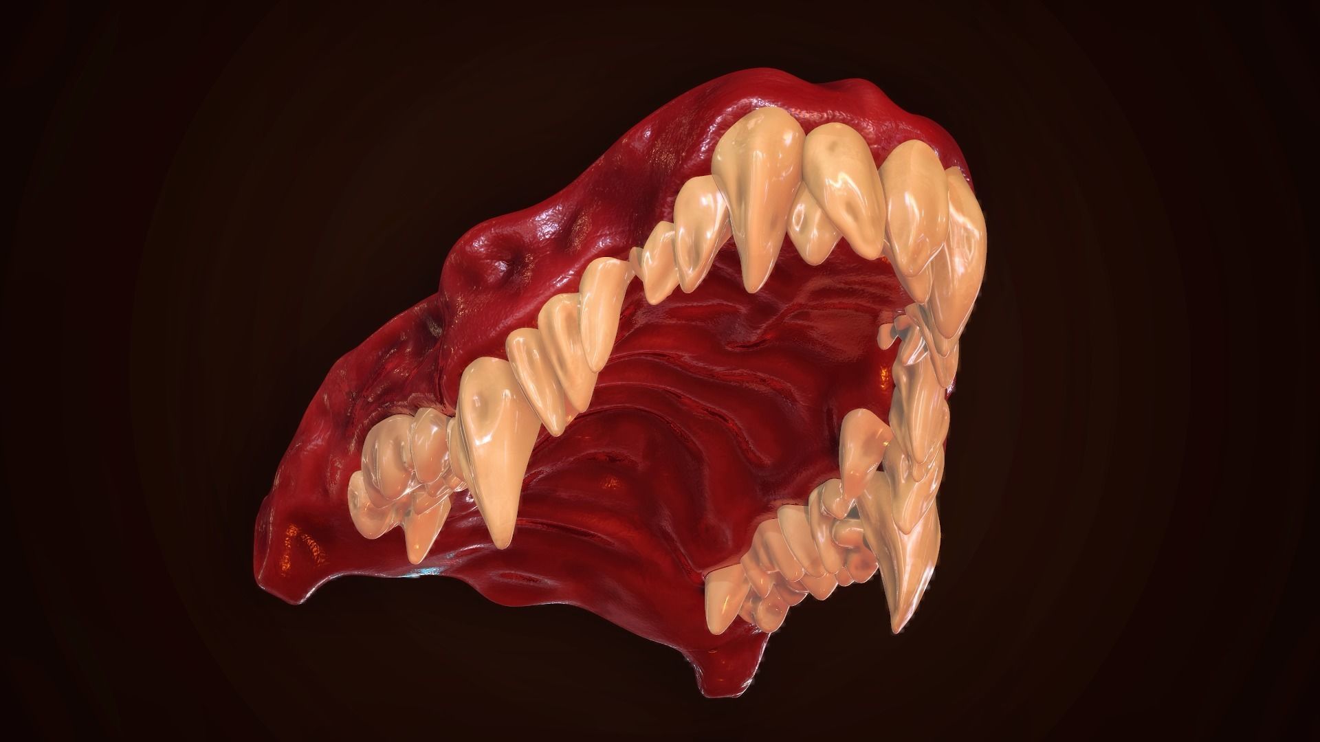Dragon Teeth-Mouth Low-poly 3D model_8