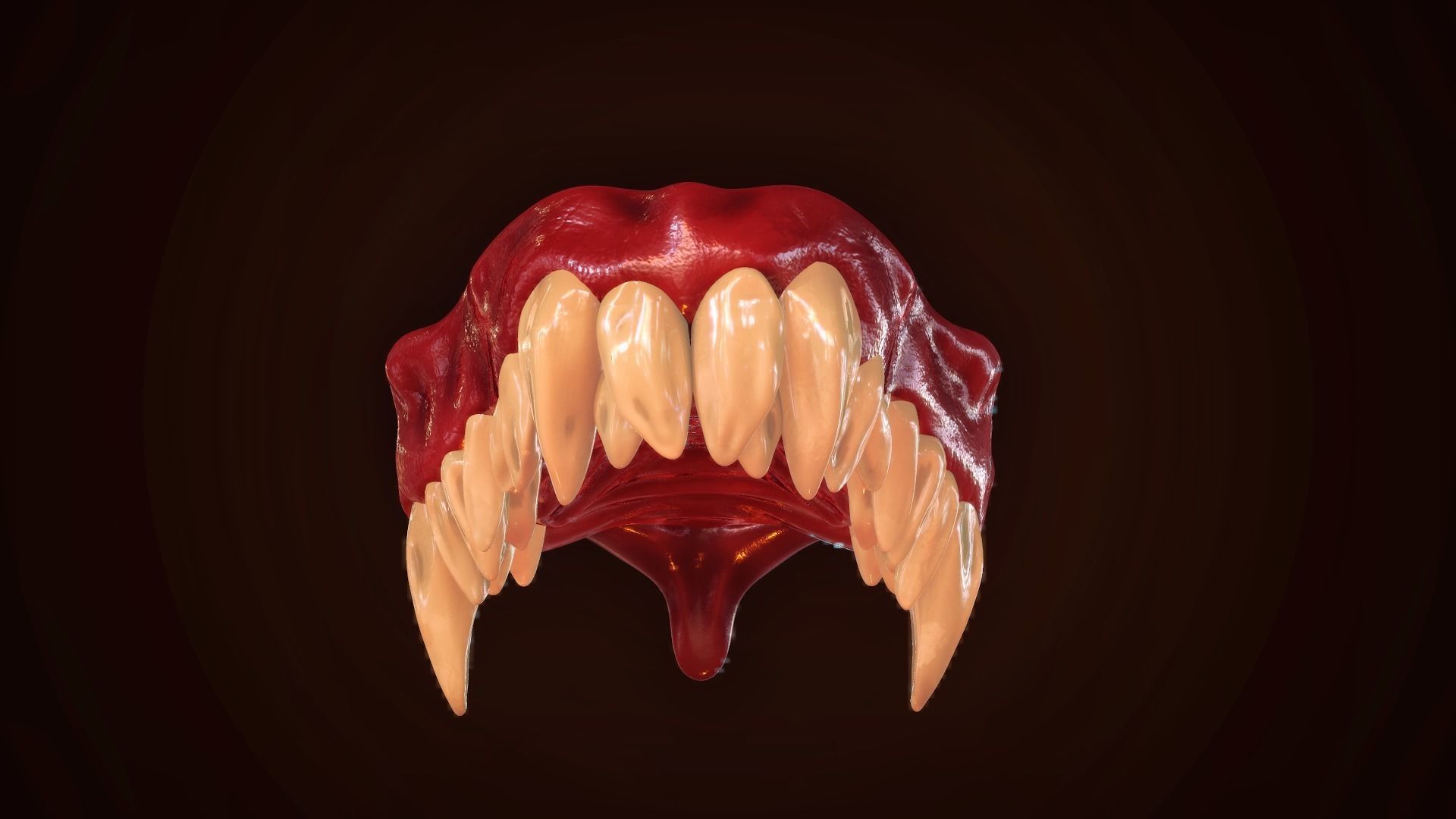 Dragon Teeth-Mouth Low-poly 3D model_9