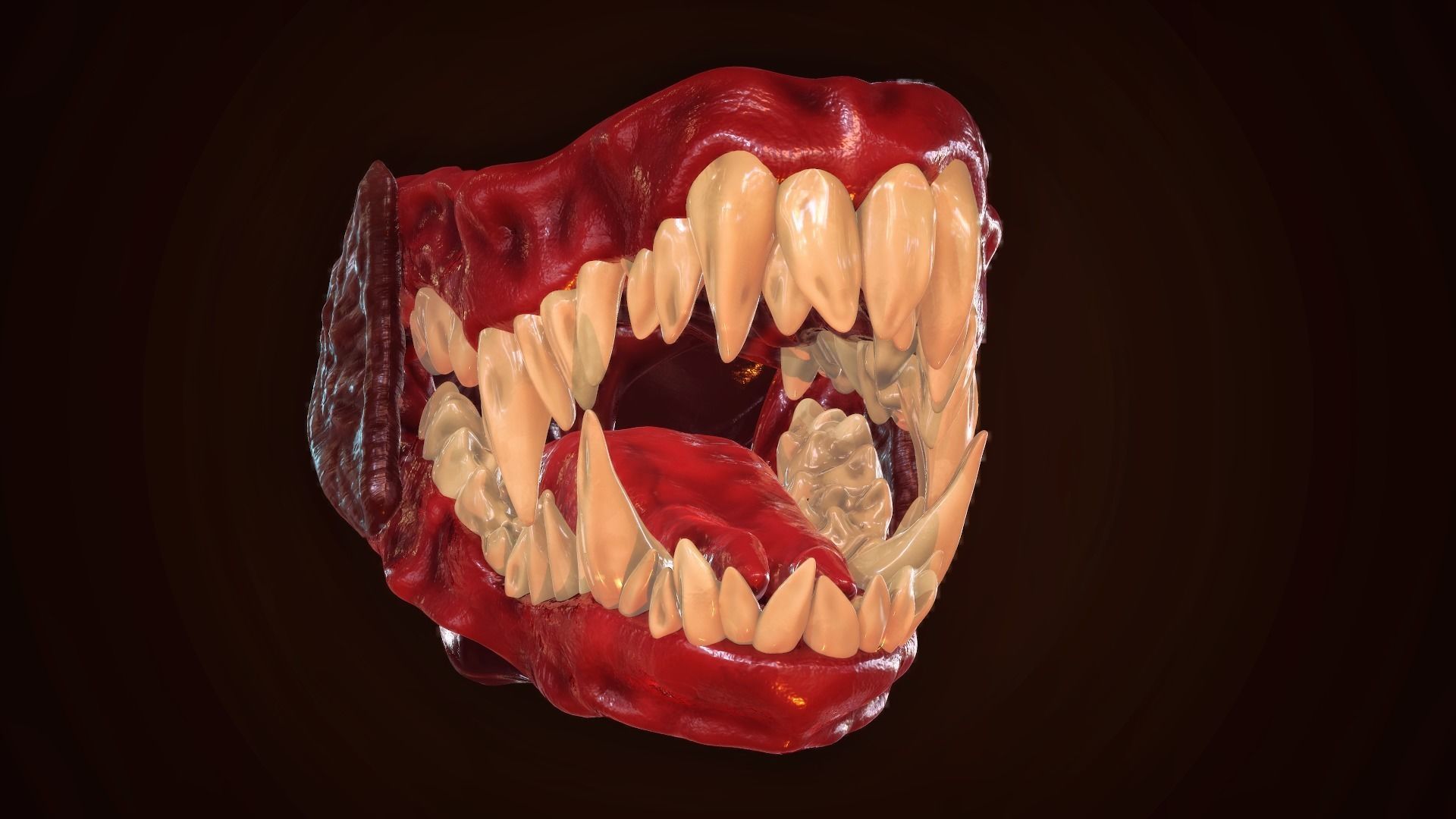 Dragon Teeth-Mouth Low-poly 3D model_3