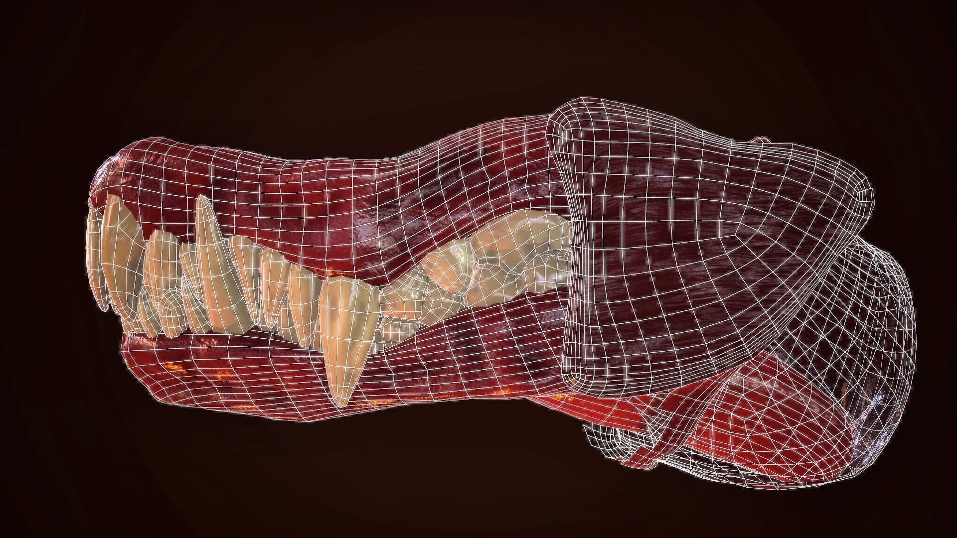 Dragon Teeth-Mouth Low-poly 3D model_10