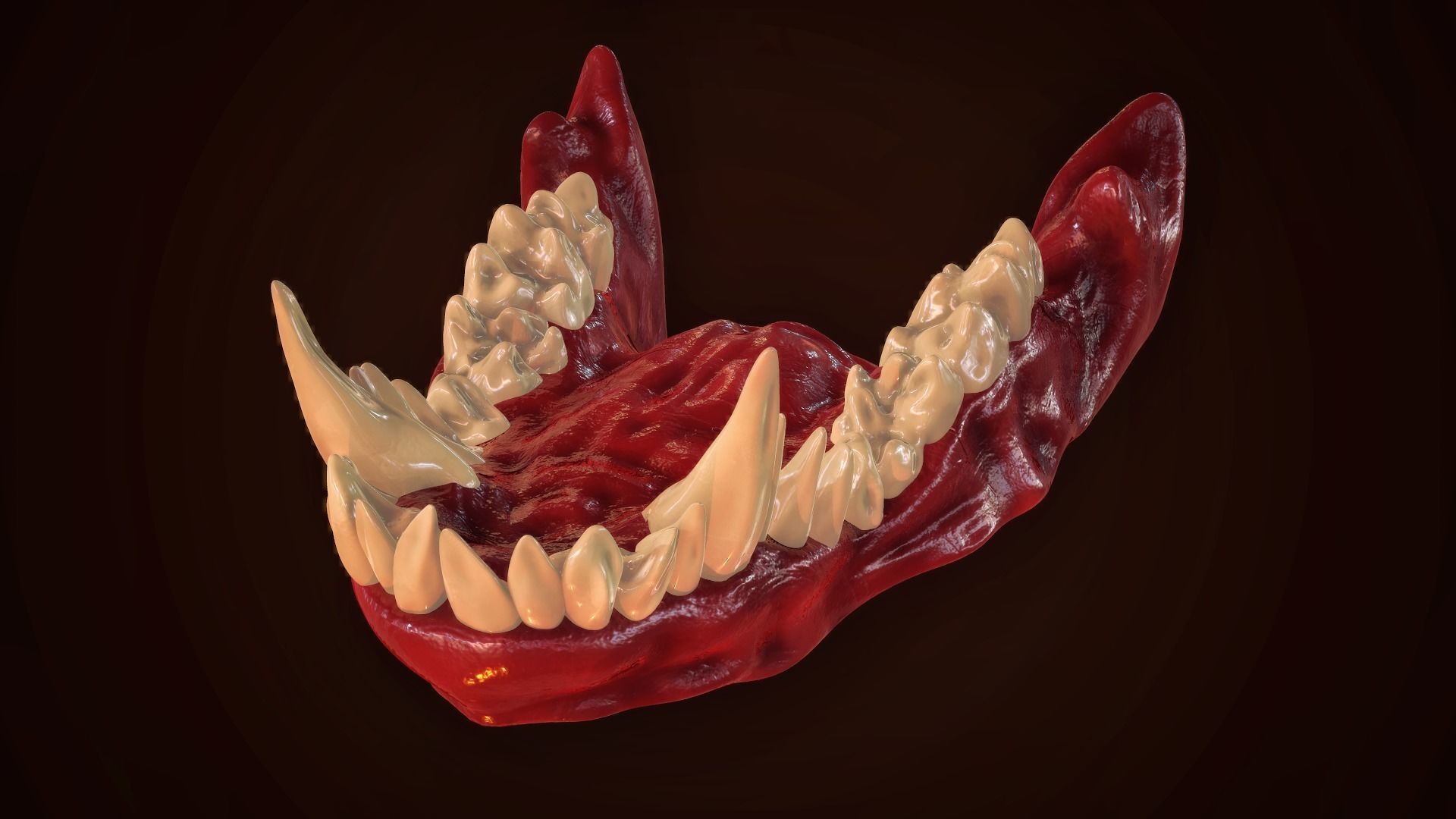 Dragon Teeth-Mouth Low-poly 3D model_6