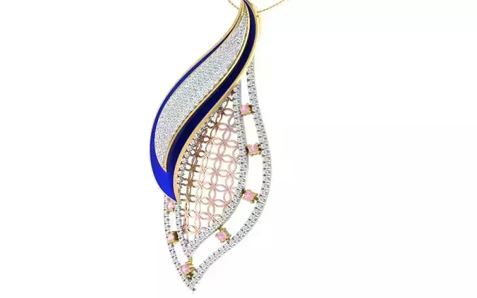 Women pendant earrings set 3dm stl render detail 3D print model