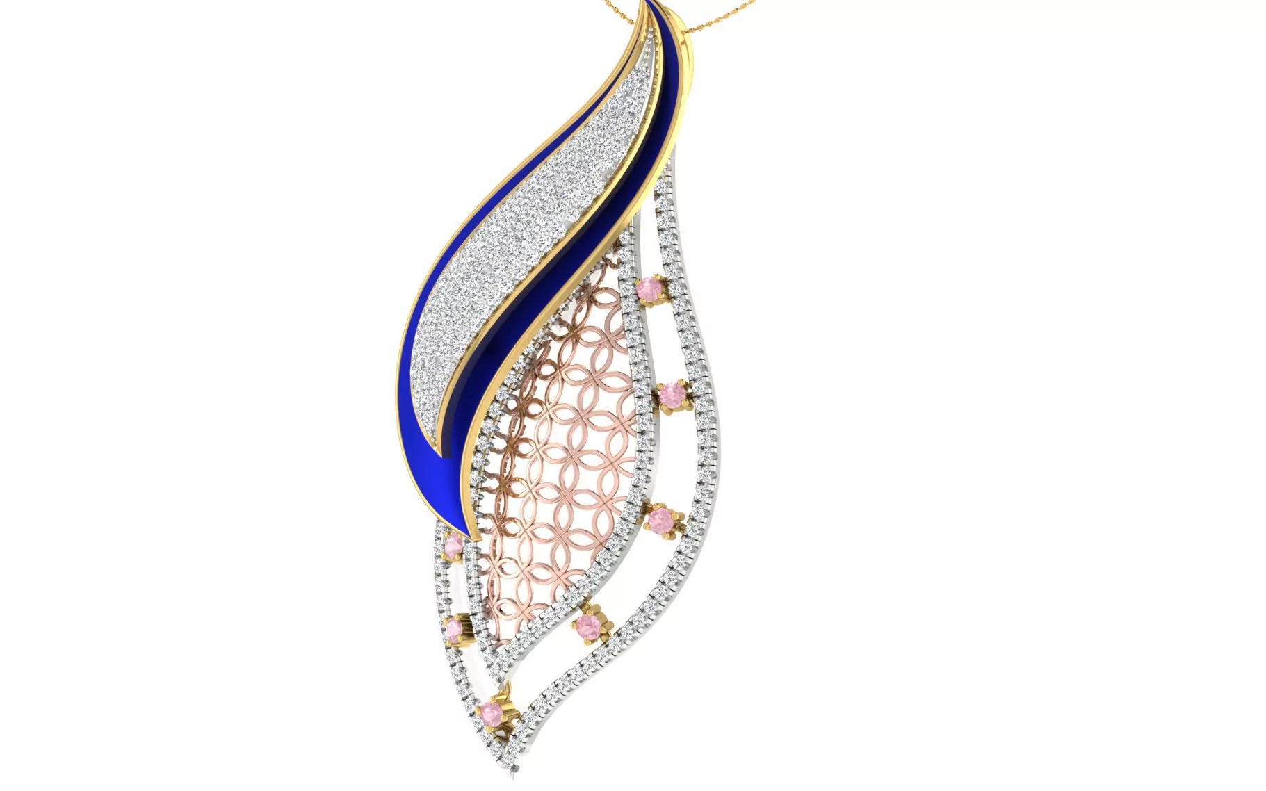 Women pendant earrings set 3dm stl render detail 3D print model 3D print model_0