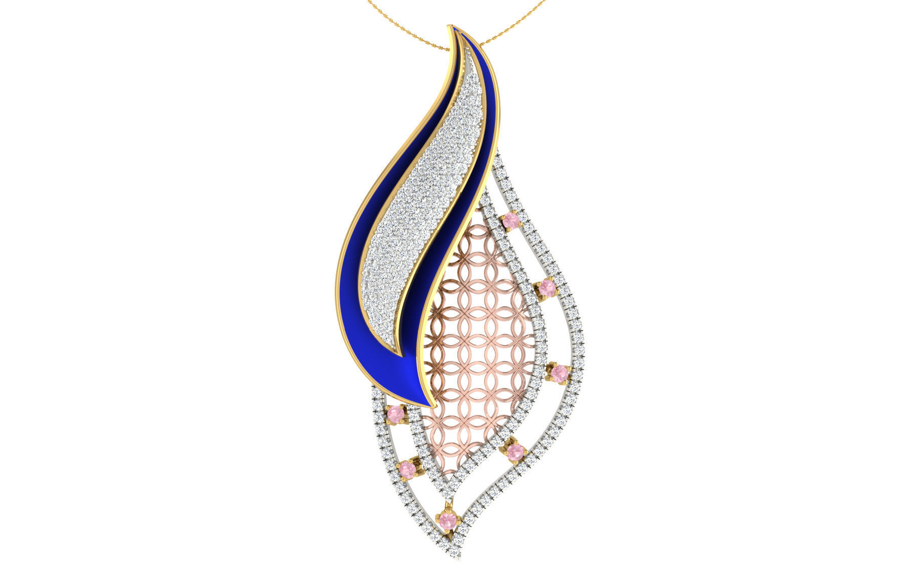 Women pendant earrings set 3dm stl render detail 3D print model 3D print model_10