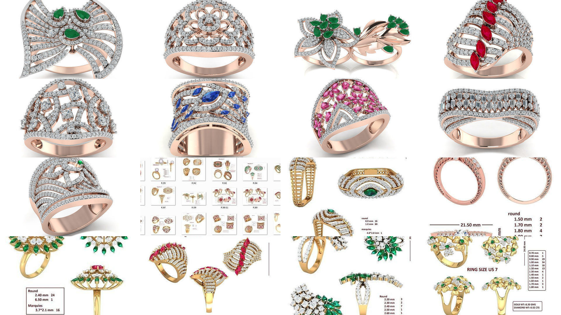 145 Women ring 3dm stl render detail 3D print model 3D Model Collection_9