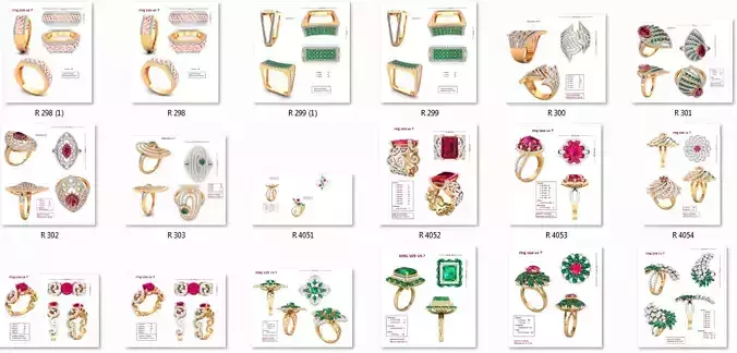 145 Women ring 3dm stl render detail 3D print model 3D Model Collection
