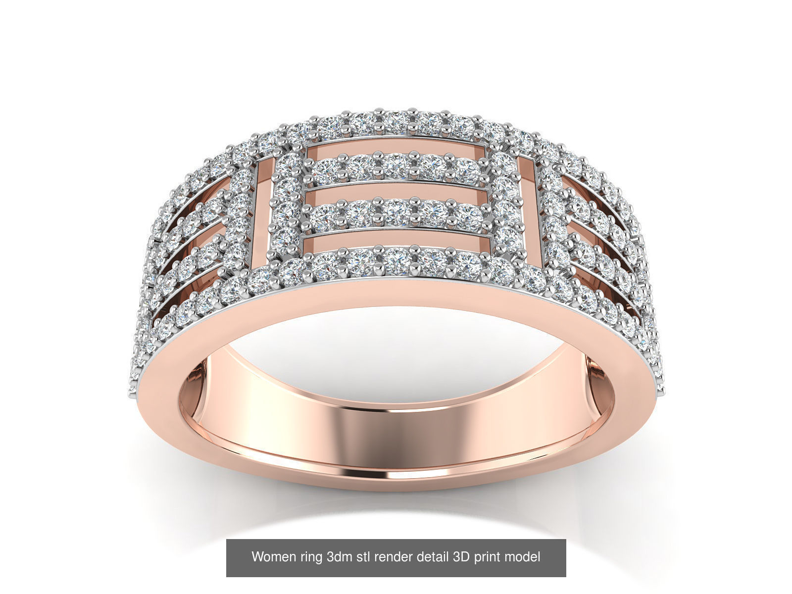 145 Women ring 3dm stl render detail 3D print model 3D Model Collection_39