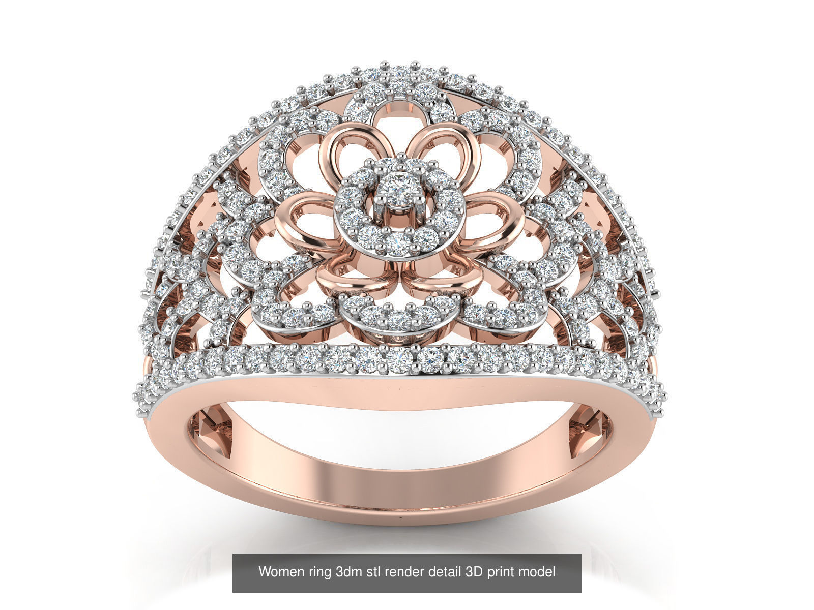 145 Women ring 3dm stl render detail 3D print model 3D Model Collection_59