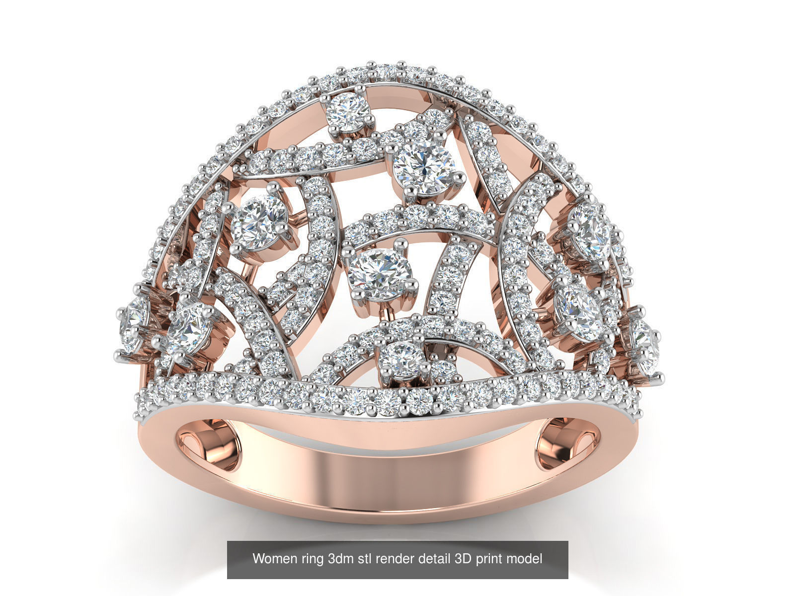 145 Women ring 3dm stl render detail 3D print model 3D Model Collection_62
