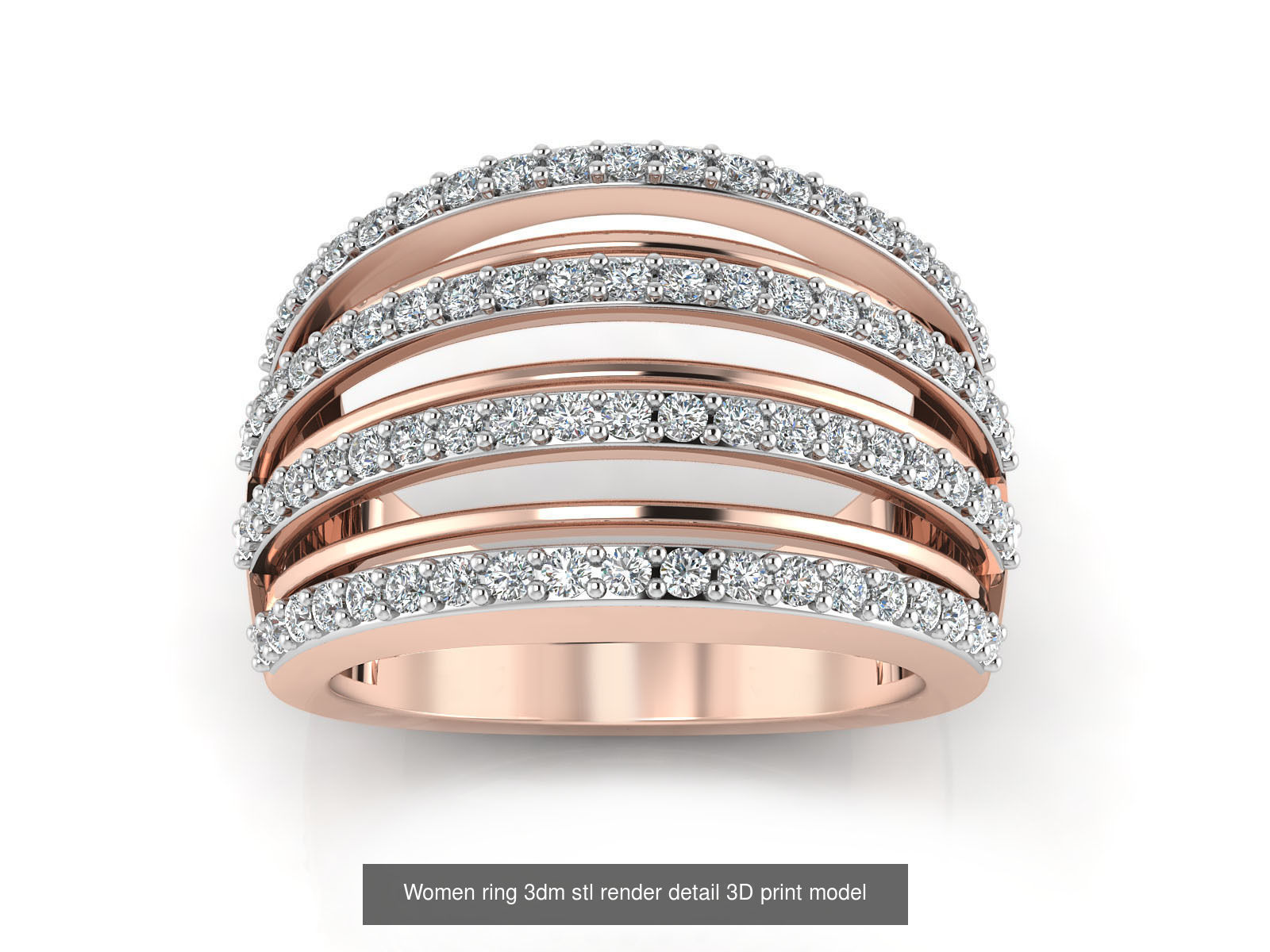 145 Women ring 3dm stl render detail 3D print model 3D Model Collection_54